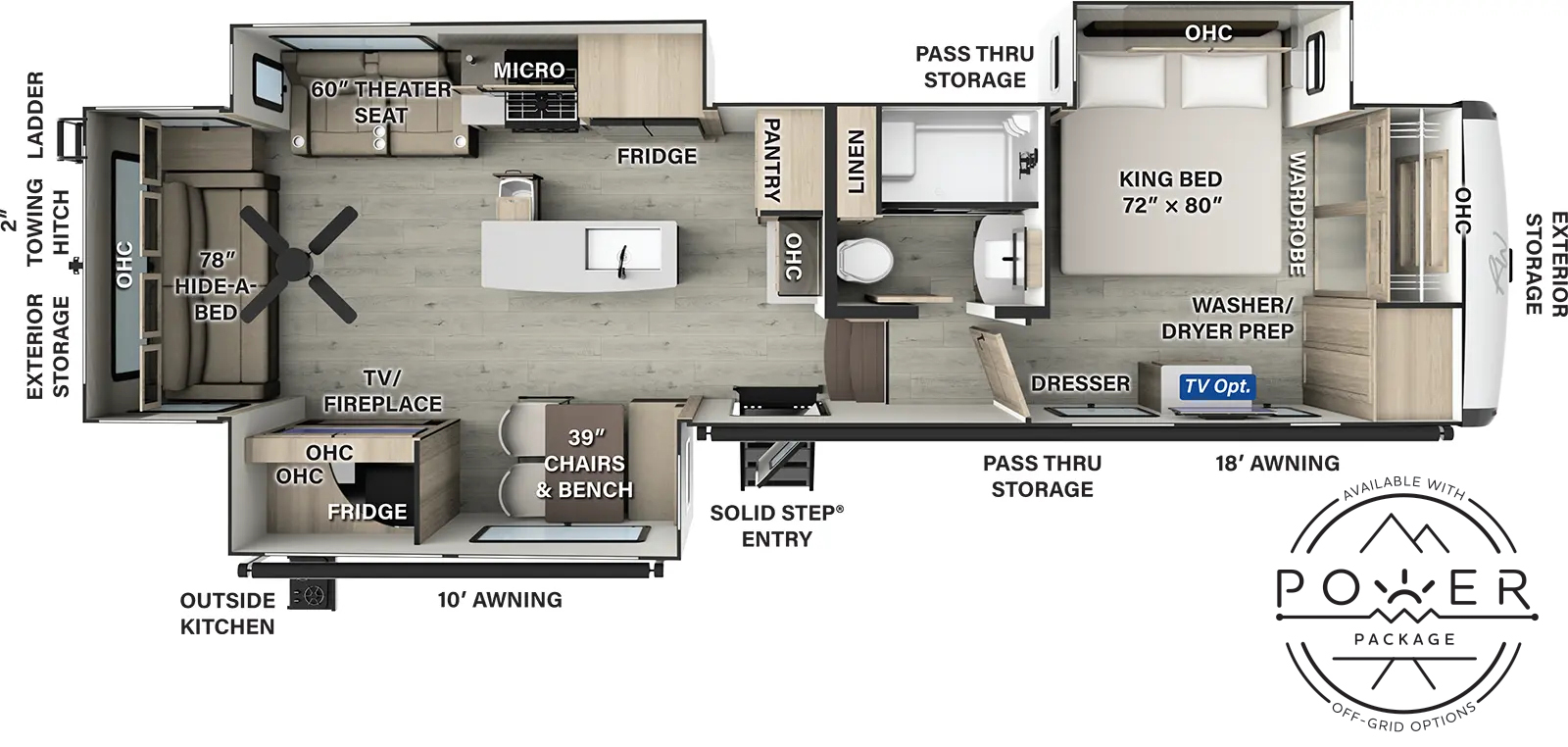 Rockwood Signature Fifth Wheels R372RL Floorplan